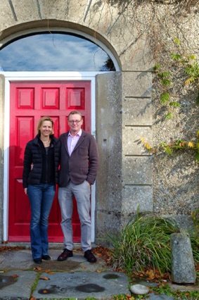 The owners at the front door